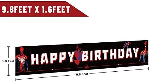 Spiderman Birthday Banner 98x16ft Decor