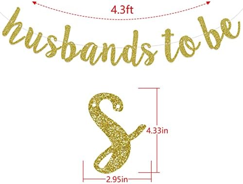 Husbands To Be Banner Gold Glitter Pre-Strung