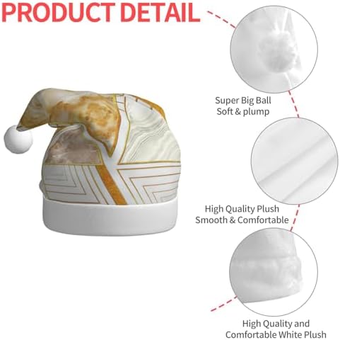 QINZHENG Abstract Geometric Santa Hat for Women
