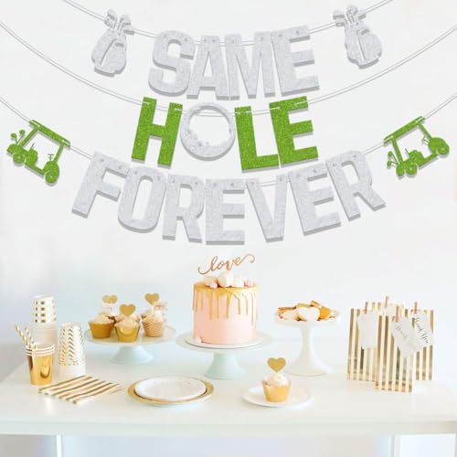 Golf Themed Same Hole Forever Banner Decor