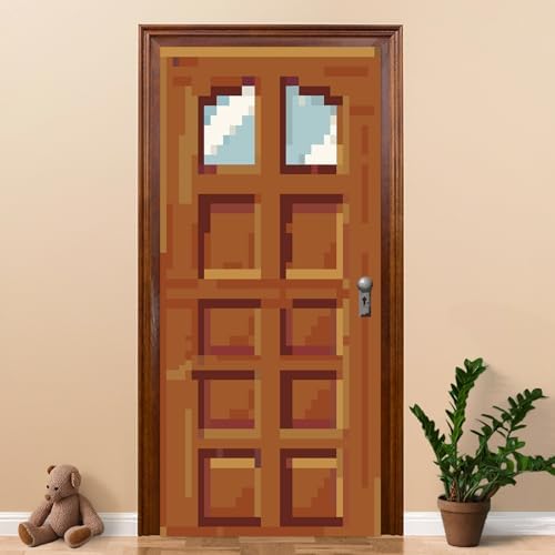 Pixel Door Decor with Lanyards and Rope