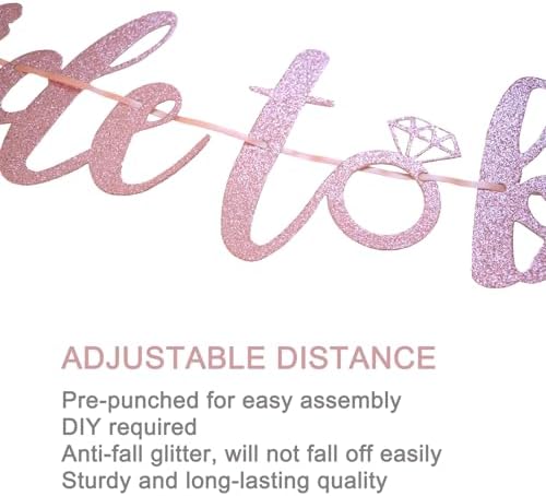 Bride to Be Banner Glitter Purple Wedding Decor