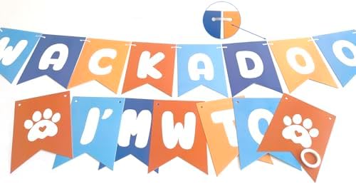 Blue Orange 2nd Birthday Decor Banner Set