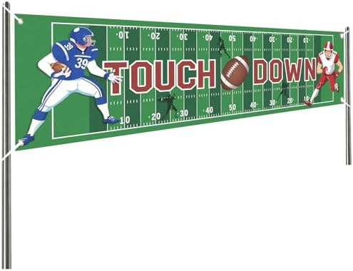 Football Birthday Banner with Touchdown Design