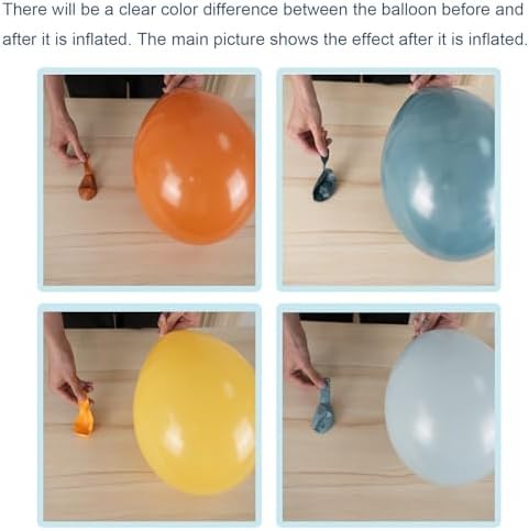 Retro Blue Yellow Orange Balloons 12 Inch Party Decoration