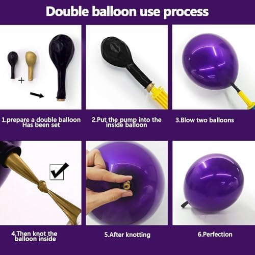 Purple and Black Balloons Garland Arch Halloween Party Decoration Kit