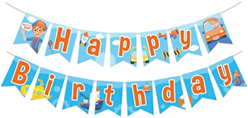 Treasures Gifted Blippi Birthday Banner Decor