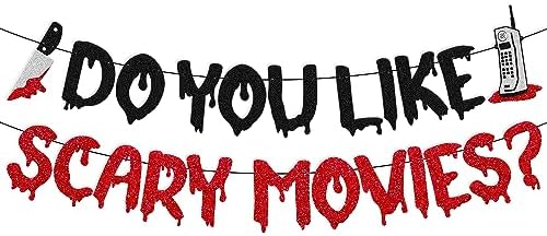 OKUSUN Movie Night Party Decor Banner Horror Theme