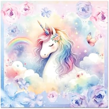 Unicorn Party Napkins 40PCS Rainbow Balloon Design