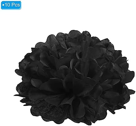PATIKIL 6 Inch Black Tissue Pom Poms 10 Pack