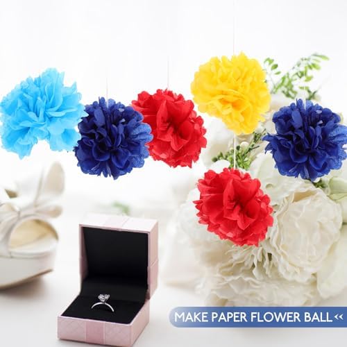 LUOZZY 10Pcs Tissue Pom Poms Decorations