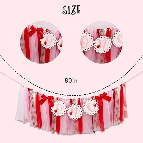 Strawberry Birthday Highchair Banner for Parties