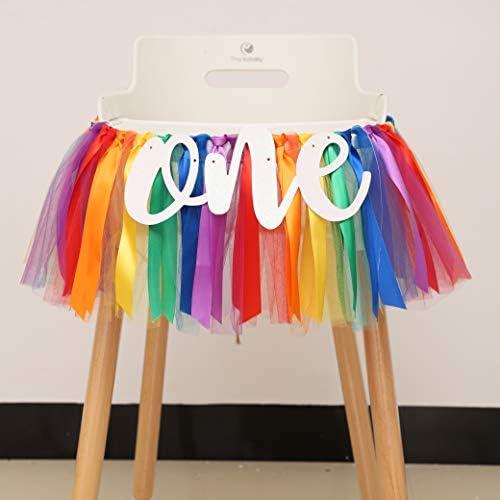 WAOUH Rainbow Birthday Banner - Highchair Decoration