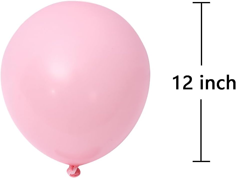 ZOOYOO 50pcs 12 Inch Hot Pink Black and Glitter Confetti Balloons