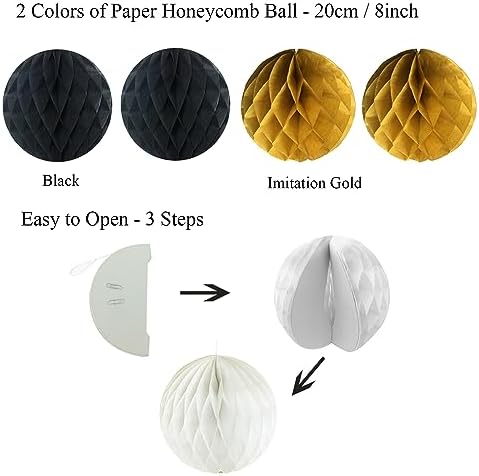 ZERODECO Birthday Party Decoration Black Imitation-Gold