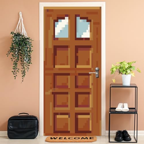 Pixel Door Decor with Lanyards and Rope