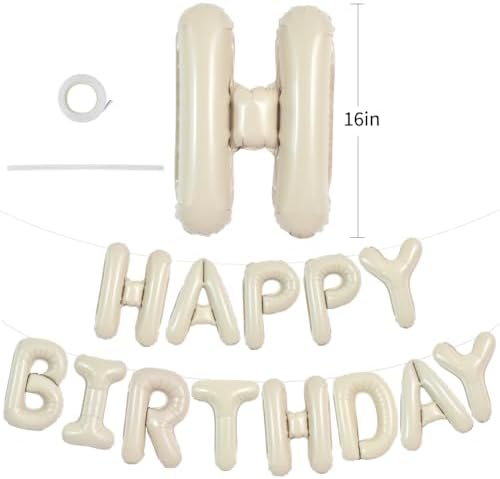 TONIFUL Happy Birthday Balloon Banner Sign