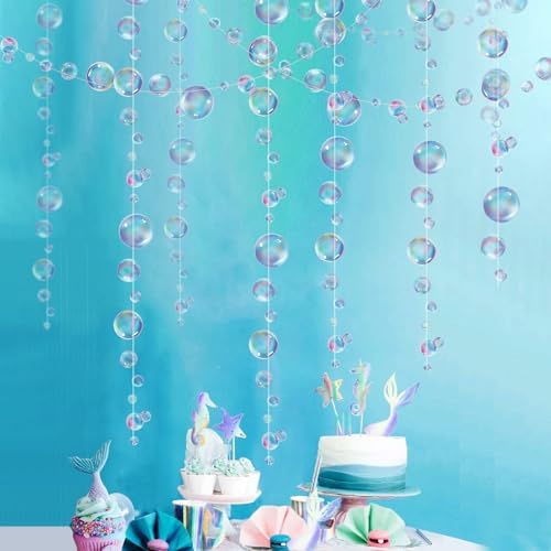 Decor365 Little Mermaid Party Decor Purple Blue Bubble Garland