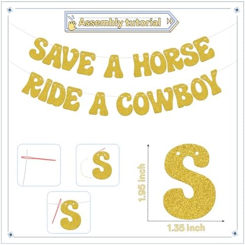 Save a Horse Ride a Cowboy Banner Party Decor