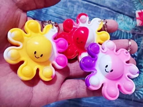 30 Pack Octopus Fidget Keychain for Students and Party Favors