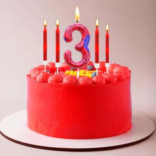 Spider Themed Birthday Banner and Candle Set