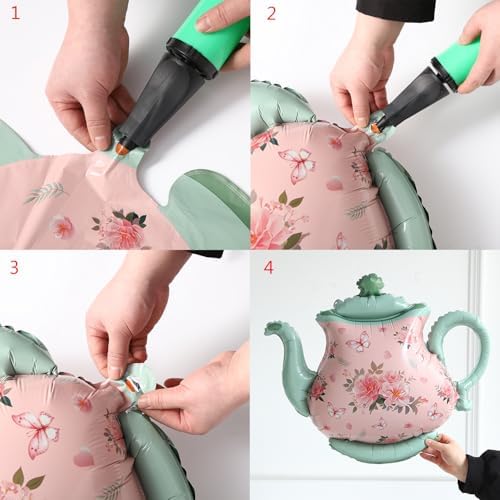 Floral Tea Party Decorations 151Pcs Balloon Kit