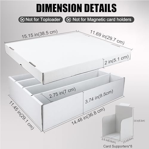 4 Row Trading Card Storage Box 2 Pack