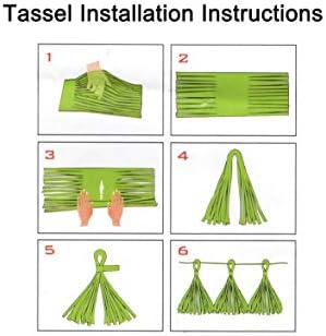 MOAXMOA Party Decor Honeycomb Balls Garland Tassels Set