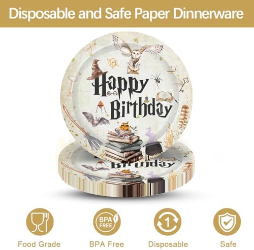 96PCS Magical Wizard Party Tableware Set