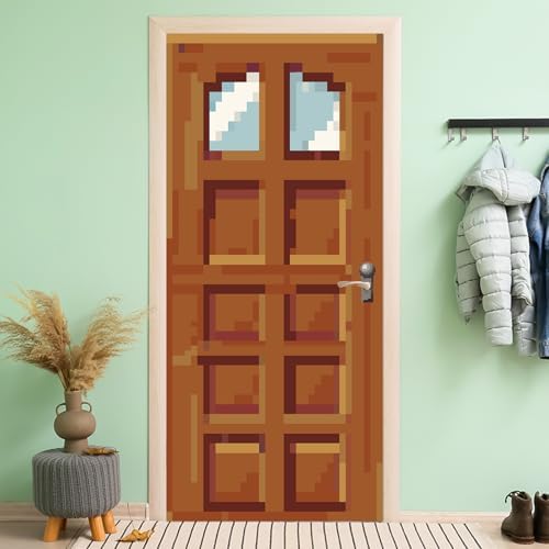 Pixel Door Decor with Lanyards and Rope