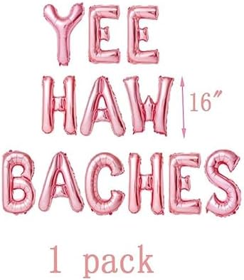 Rose Gold Yee Haw Balloons Bachelorette Decor