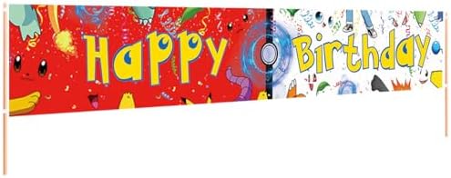 Cascbow Large Cartoon Birthday Banner 98x16ft
