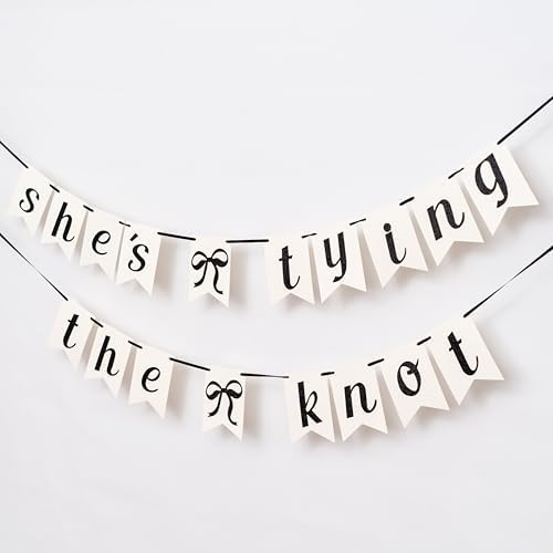 Shes Tying The Knot Banner Bridal Shower Decoration