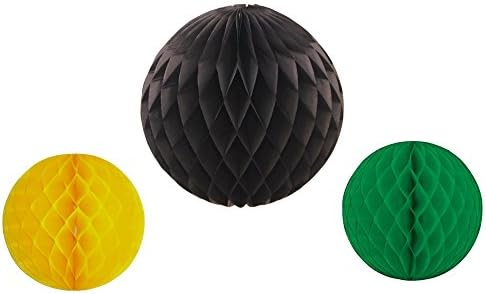Honeycomb Tissue Paper Balls Set of 3 12 Inch 8 Inch