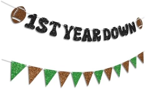 Vofrise Football First Year Down Birthday Banner