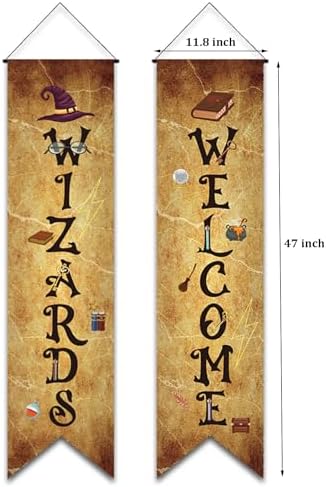 Magical Wizard Banners for Halloween Party Decor