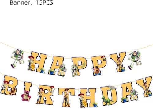 42Pack Toy Story Birthday Supplies Includes Banner Cake Topper Balloons