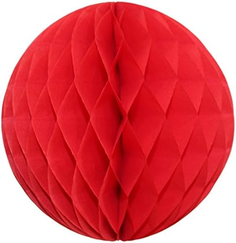 Classic Rainbow Party Decorations 12 Inch Honeycomb Balls 6 Pack