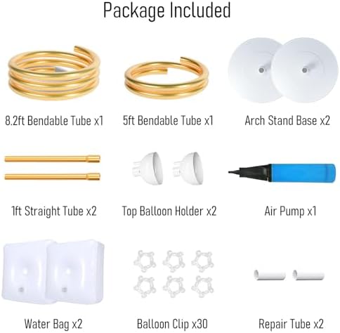 Balloon Arch Kit Stand with Base and Pump
