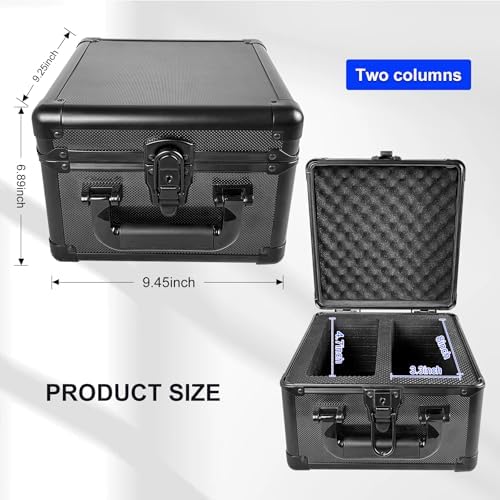 Aluminum Alloy Graded Card Storage Box with Two Rows Black