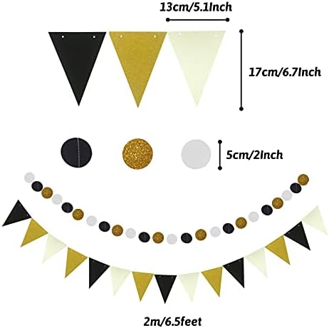Zerodeco Gold and Black Party Decorations