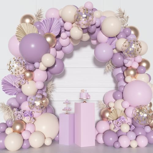 Ouddy Party Dusty Purple Balloon Kit for Party Decorations