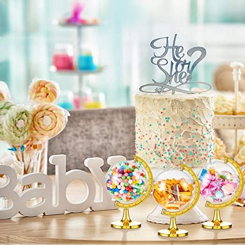 60 Pieces Mini Globe Candy Containers Gold Party Favors