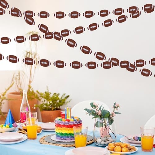 Football Party Decorations Set 8Pcs Hanging Banners Paper Footballs