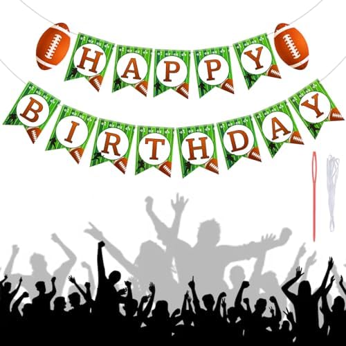 Grevosea Football Birthday Banner Party Decorations