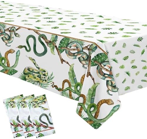 Snake Party Tablecloth - 3 Pack Jungle Theme Table Cover