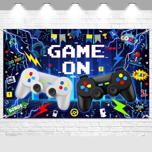 Avezano Video Game Birthday Party Banner for Kids 6x36 ft