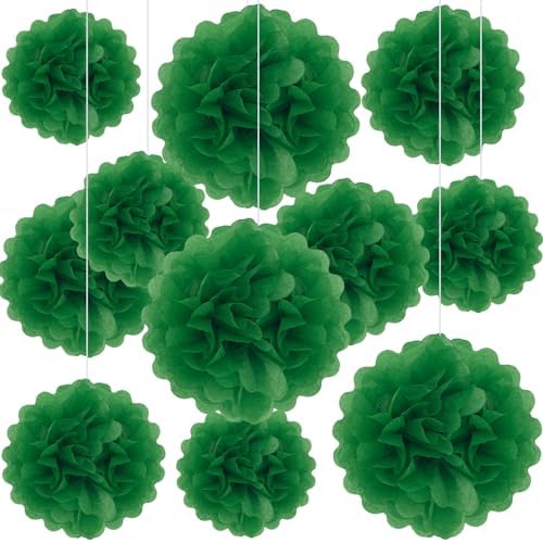 20PCS Green Tissue Paper Pom Poms for Party Decor