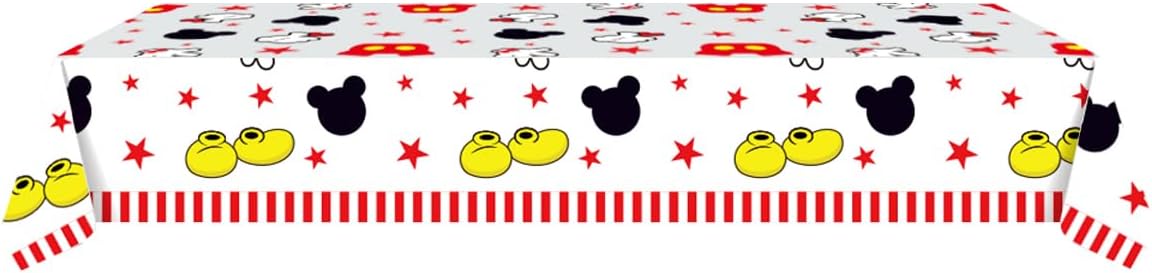Mouse Party Supplies Kit 16 Paper Plates 20 Napkins and Table Cloth
