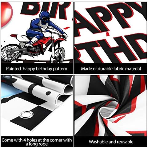 Sumind Dirt Bike Themed Birthday Party Banner